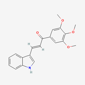 molecular formula C20H19NO4 B1240917 (E)-3-(Indol-3-yl)-1-(3,4,5-trimethoxyphenyl)-2-propen-1-one 