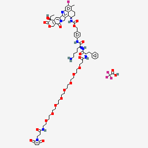 molecular formula C75H93F4N9O22 B12409274 Mal-PEG8-Phe-Lys-PAB-Exatecan TFA 