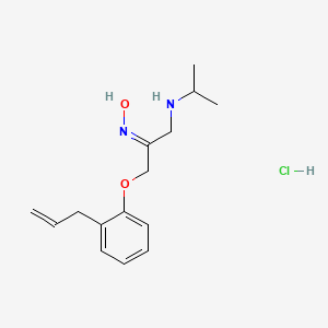 molecular formula C15H23ClN2O2 B1240929 (NE)-N-[1-(propan-2-ylamino)-3-(2-prop-2-enylphenoxy)propan-2-ylidene]hydroxylamine;hydrochloride 