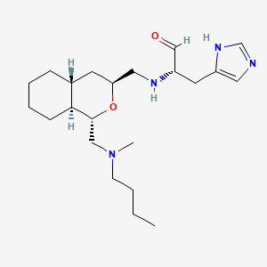 molecular formula C22H38N4O2 B12409307 (2S)-2-[[(1S,3S,4aR,8aS)-1-[[butyl(methyl)amino]methyl]-3,4,4a,5,6,7,8,8a-octahydro-1H-isochromen-3-yl]methylamino]-3-(1H-imidazol-5-yl)propanal 