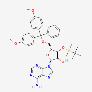 molecular formula C37H45N5O6Si B12409325 (2R,3S,5R)-2-(6-aminopurin-9-yl)-5-[[bis(4-methoxyphenyl)-phenylmethoxy]methyl]-4-[tert-butyl(dimethyl)silyl]oxyoxolan-3-ol 