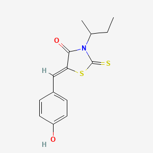 molecular formula C14H15NO2S2 B12409328 (5Z)-3-butan-2-yl-5-[(4-hydroxyphenyl)methylidene]-2-sulfanylidene-1,3-thiazolidin-4-one 