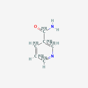 molecular formula C6H6N2O B12409355 Nicotinamide-13C6 