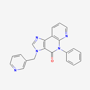 molecular formula C21H15N5O B1240938 5-Phenyl-3-(pyridin-3-ylmethyl)imidazo[4,5-c][1,8]naphthyridin-4-one 