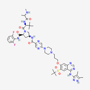 molecular formula C50H66F2N14O7S B12409387 RIP2 Kinase Inhibitor 4 