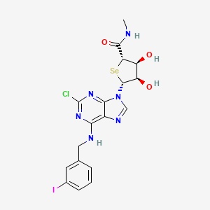 molecular formula C18H18ClIN6O3Se B12409397 PPAR|A/|A modulator 1 