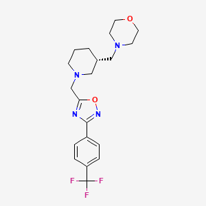 molecular formula C20H25F3N4O2 B12409410 4-[[(3R)-1-[[3-[4-(trifluoromethyl)phenyl]-1,2,4-oxadiazol-5-yl]methyl]piperidin-3-yl]methyl]morpholine 