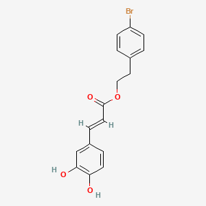 molecular formula C17H15BrO4 B12409419 2-(4-bromophenyl)ethyl (E)-3-(3,4-dihydroxyphenyl)prop-2-enoate 