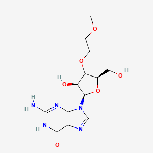 2-amino-9-[(2R,3S,5R)-3-hydroxy-5-(hydroxymethyl)-4-(2-methoxyethoxy)oxolan-2-yl]-1H-purin-6-one