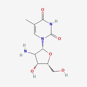 molecular formula C10H15N3O5 B12409564 1-[(2R,4R,5R)-3-amino-4-hydroxy-5-(hydroxymethyl)oxolan-2-yl]-5-methylpyrimidine-2,4-dione 