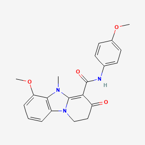 6-methoxy-N-(4-methoxyphenyl)-5-methyl-3-oxo-1,2-dihydropyrido[1,2-a]benzimidazole-4-carboxamide