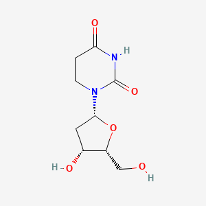 molecular formula C9H14N2O5 B12409573 1-[(2R,4R,5R)-4-hydroxy-5-(hydroxymethyl)oxolan-2-yl]-1,3-diazinane-2,4-dione 