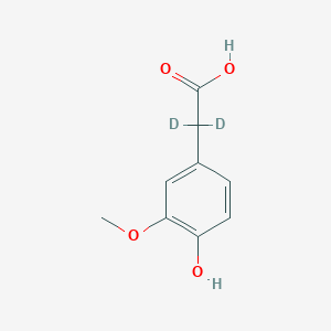 molecular formula C9H10O4 B12409578 4-Hydroxy-3-methoxyphenylacetic-2,2-D2 acid 