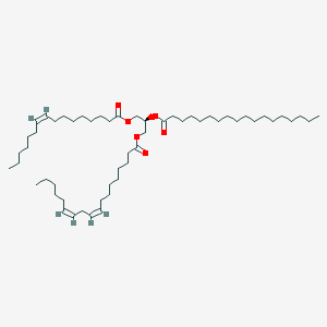 molecular formula C55H100O6 B1240960 TG(16:1(9Z)/18:0/18:2(9Z,12Z))[iso6] 