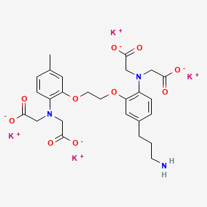 N-[4-(3-Aminopropyl)-2-[2-[2-[bis(carboxymethyl)amino]-5-methylphenoxy]ethoxy]phenyl]-N-(carboxymethyl)glycine Tetrapotassium Salt; BAPTA-APM;5-(3-Aminopropyl)-5'-methyl-bis-(2-aminophenoxymethylene-N,N,N',N'-tetraacetate Tetrapotassium Salt