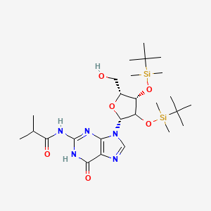 N-[9-[(2R,4S,5R)-3,4-bis[[tert-butyl(dimethyl)silyl]oxy]-5-(hydroxymethyl)oxolan-2-yl]-6-oxo-1H-purin-2-yl]-2-methylpropanamide