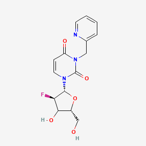 1-[(2R,3R,5R)-3-fluoro-4-hydroxy-5-(hydroxymethyl)oxolan-2-yl]-3-(pyridin-2-ylmethyl)pyrimidine-2,4-dione