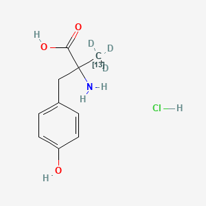 molecular formula C10H14ClNO3 B12409706 DL-Metirosine-13C,d3 (hydrochloride) 