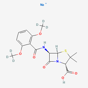 molecular formula C17H20N2NaO6S B12409707 Methicillin-d6 (sodium salt) 