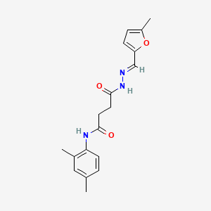 molecular formula C18H21N3O3 B1240972 N-(2,4-dimethylphenyl)-4-{2-[(5-methyl-2-furyl)methylene]hydrazino}-4-oxobutanamide 