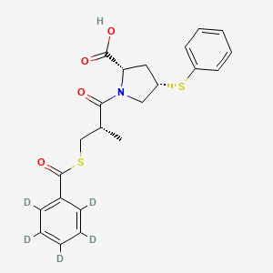 molecular formula C22H23NO4S2 B12409726 Zofenopril-d5 