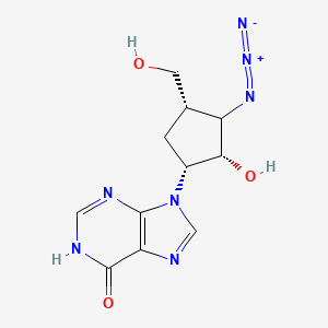 9-[(1R,2R,4S)-3-azido-2-hydroxy-4-(hydroxymethyl)cyclopentyl]-1H-purin-6-one