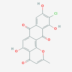 molecular formula C18H9ClO7 B1240981 Topopyrone A 