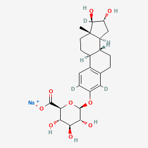 molecular formula C24H31NaO9 B12409810 Estriol-d3 3-O-beta-D-glucuronide (sodium) 