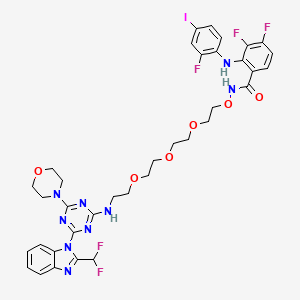 molecular formula C36H37F5IN9O6 B12409812 Mek/PI3K-IN-1 