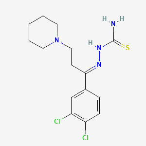 [(E)-[1-(3,4-dichlorophenyl)-3-piperidin-1-ylpropylidene]amino]thiourea