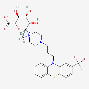 molecular formula C27H32F3N3O6S B12409837 Trifluoperazine N-glucuronide-d3 