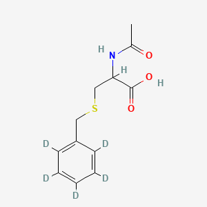 molecular formula C12H15NO3S B12409866 N-Acetyl-S-benzyl-2,3,4,5,6-d5-DL-cysteine 