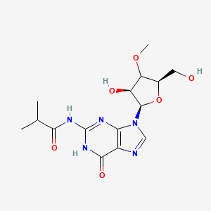 N-[9-[(2R,3S,5R)-3-hydroxy-5-(hydroxymethyl)-4-methoxyoxolan-2-yl]-6-oxo-1H-purin-2-yl]-2-methylpropanamide