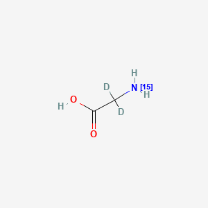 molecular formula C2H5NO2 B12409898 Glycine-15N,d2 