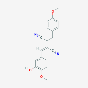 (2Z)-2-(3-hydroxy-4-methoxybenzylidene)-3-(4-methoxybenzyl)butanedinitrile