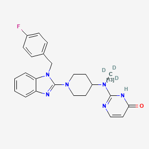 molecular formula C24H25FN6O B12409935 Mizolastine-13C,d3 