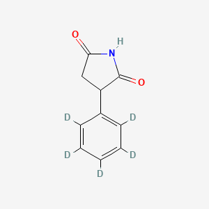 molecular formula C10H9NO2 B12409956 Norphensuximide-D5 