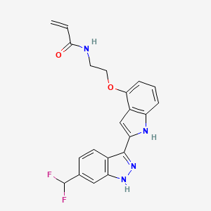 molecular formula C21H18F2N4O2 B12409979 ITK inhibitor 5 