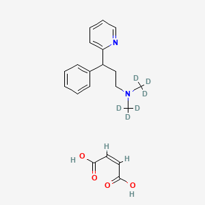 molecular formula C20H24N2O4 B12410012 Pheniramine-d6 (maleate) 