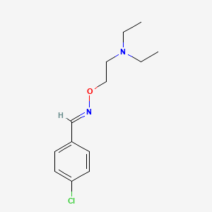 molecular formula C13H19ClN2O B1241005 Benzaldehyde, 4-chloro-, O-(2-(diethylamino)ethyl)oxime CAS No. 61819-86-1