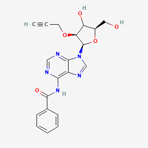 molecular formula C20H19N5O5 B12410073 N-[9-[(2R,3S,5R)-4-hydroxy-5-(hydroxymethyl)-3-prop-2-ynoxyoxolan-2-yl]purin-6-yl]benzamide 