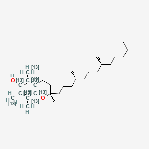 molecular formula C29H50O2 B12410114 (2R)-2-methyl-5,7,8-tri((113C)methyl)-2-[(4R,8R)-4,8,12-trimethyltridecyl]-3,4-dihydrochromen-6-ol 