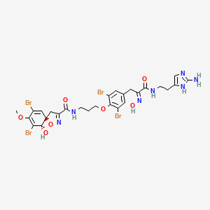 molecular formula C27H29Br4N7O7 B1241012 Purealine 