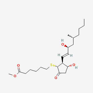 molecular formula C22H38O5S B1241014 methyl 6-[(1R,2S,3R)-3-hydroxy-2-[(E,3S,5R)-3-hydroxy-5-methylnon-1-enyl]-5-oxocyclopentyl]sulfanylhexanoate 