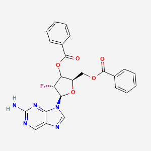 [(2R,4R,5R)-5-(2-aminopurin-9-yl)-3-benzoyloxy-4-fluorooxolan-2-yl]methyl benzoate