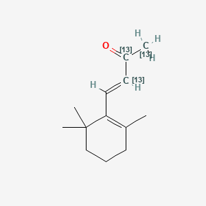 molecular formula C13H20O B12410150 (E)-4-(2,6,6-trimethylcyclohexen-1-yl)(1,2,3-13C3)but-3-en-2-one 