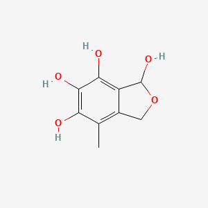 molecular formula C9H10O5 B1241017 1,3-Dihydro-4-methyl-1,5,6,7-isobenzofurantetraol 