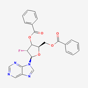 molecular formula C24H19FN4O5 B12410176 [(2R,4R,5R)-3-benzoyloxy-4-fluoro-5-purin-9-yloxolan-2-yl]methyl benzoate 