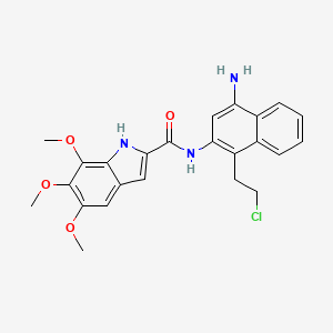 N-[4-amino-1-(2-chloroethyl)-2-naphthyl]-5,6,7-trimethoxy-1H-indole-2-carboxamide