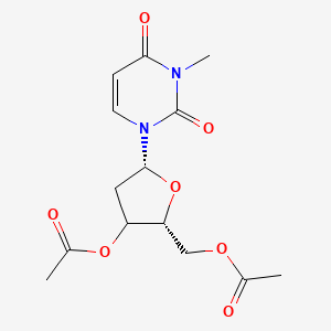 [(2R,5R)-3-acetyloxy-5-(3-methyl-2,4-dioxopyrimidin-1-yl)oxolan-2-yl]methyl acetate